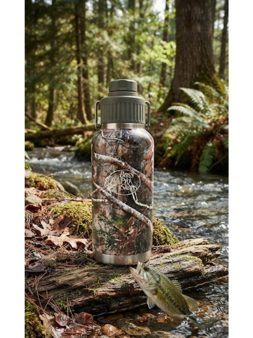 Bass Pro Shops 32 oz Insulated Tumbler Camouflage (Strata Camo) New